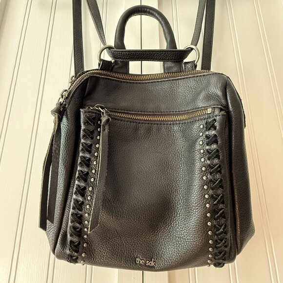 The Sak Loyola Mini Convertible Genuine Leather Backpack Purse, Black, $30 - Picture 6 of 9